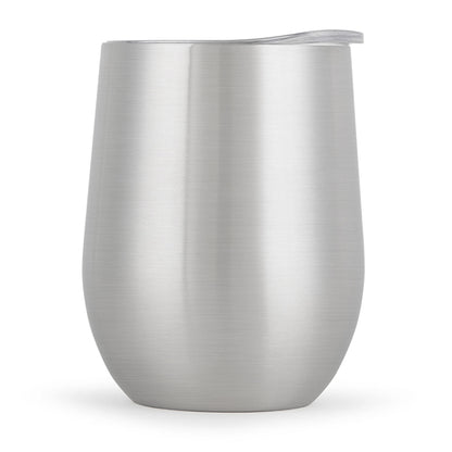 12 oz. Travel Stainless Insulated Wine cup w/ lid Hot & Iced