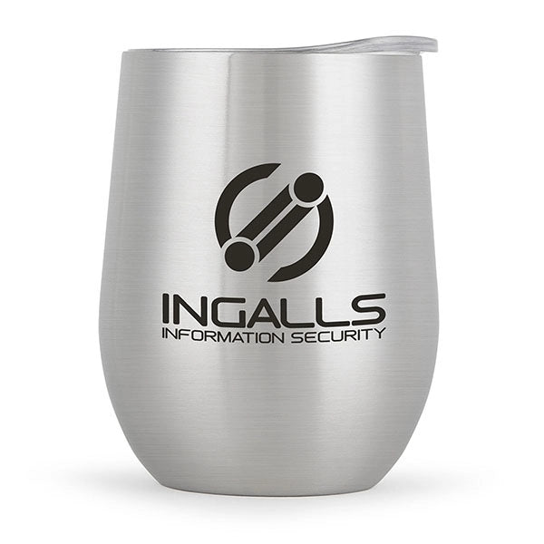 12 oz. Travel Stainless Insulated Wine cup w/ lid Hot & Iced