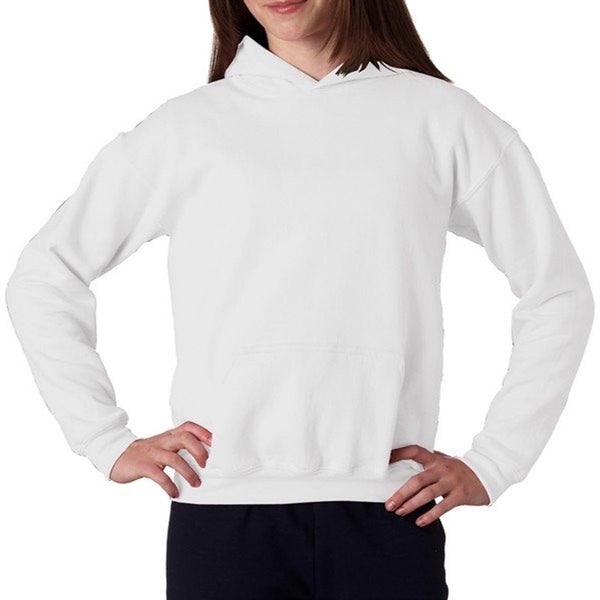 Gildan Youth Heavy Blend Hooded Sweatshirt - White