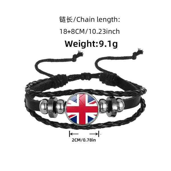 Global Flags Retro Braided Bracelet