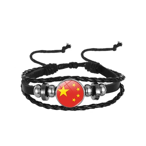 Global Flags Retro Braided Bracelet