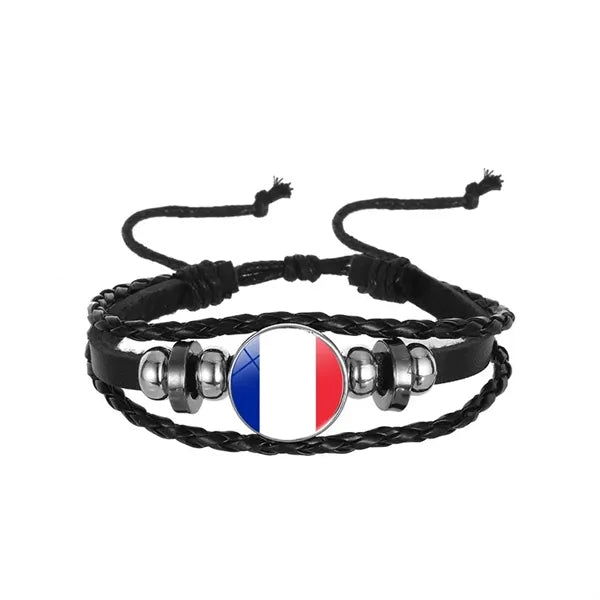 Global Flags Retro Braided Bracelet