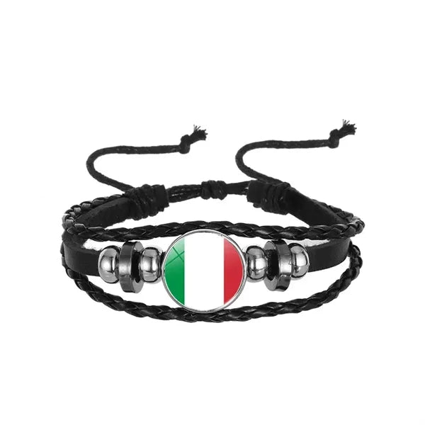 Global Flags Retro Braided Bracelet
