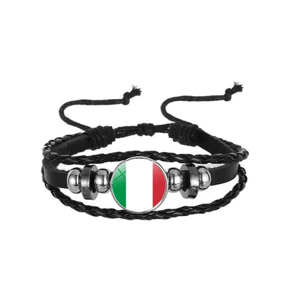 Global Flags Retro Braided Bracelet