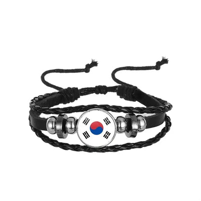 Global Flags Retro Braided Bracelet