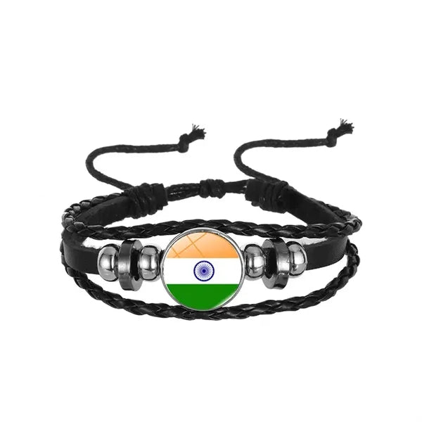 Global Flags Retro Braided Bracelet