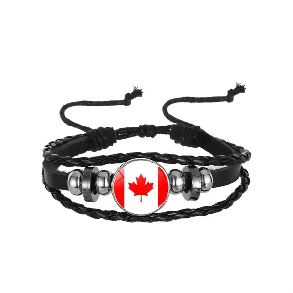 Global Flags Retro Braided Bracelet
