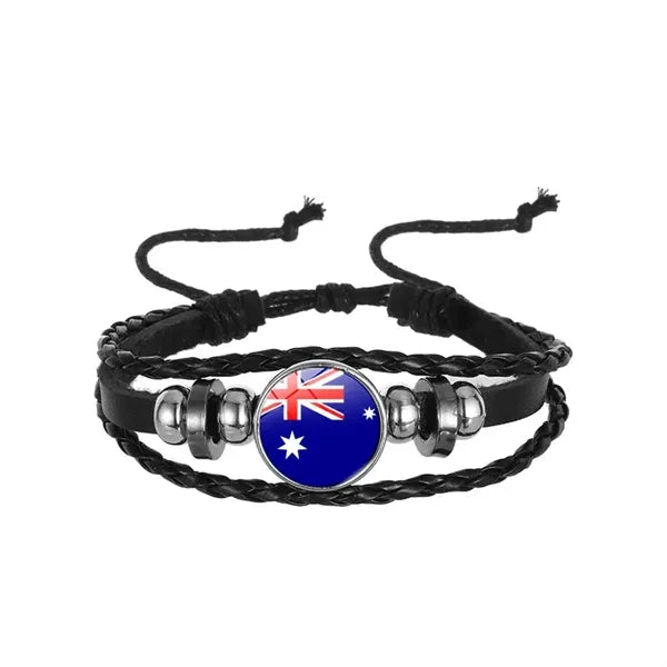 Global Flags Retro Braided Bracelet