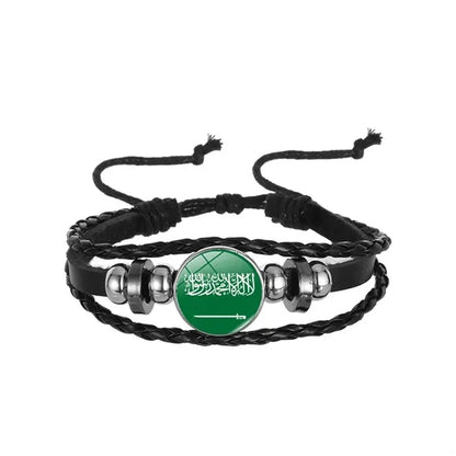 Global Flags Retro Braided Bracelet