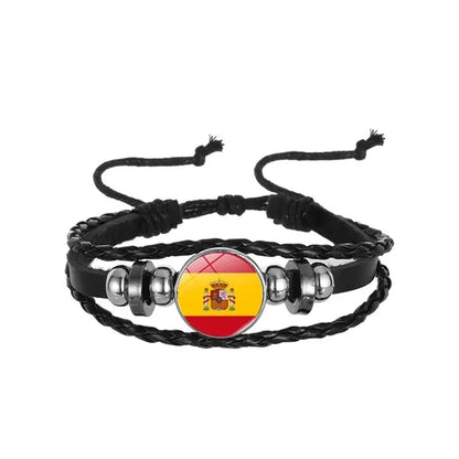 Global Flags Retro Braided Bracelet