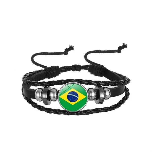 Global Flags Retro Braided Bracelet