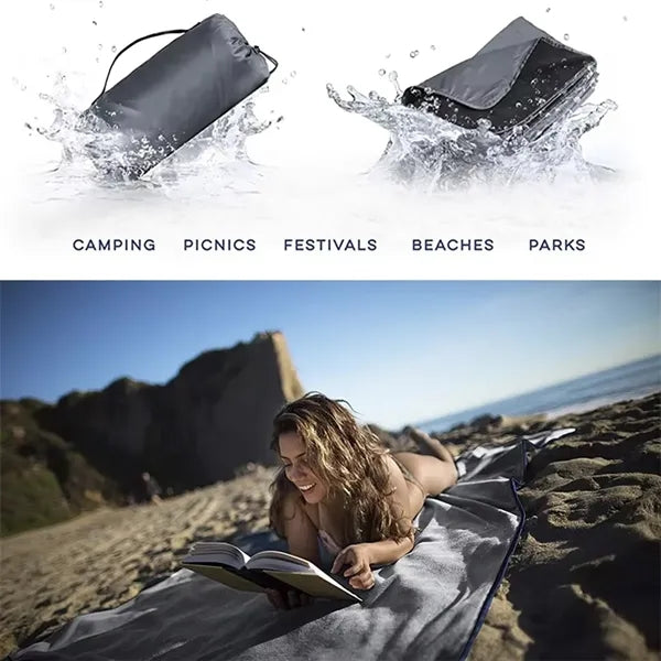 Waterproof Windproof Warm Fleece Blanket with Carry Bag