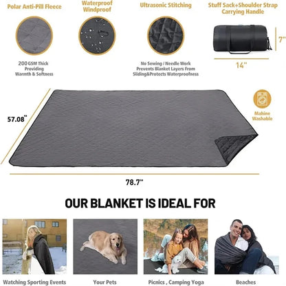 Windproof Waterproof Sandproof Picnic Camping Warm Blanket