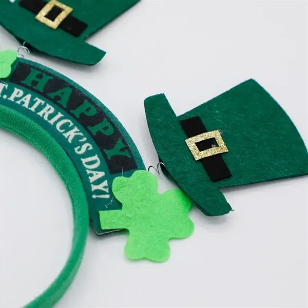 St. Patrick's Day Shamrock Headband Top Hat Bopper