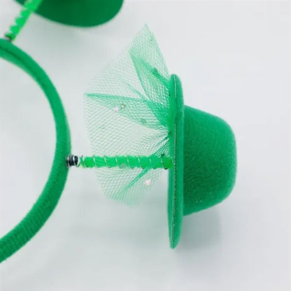 St. Patrick's Day Shamrock Headband Top Hat Bopper
