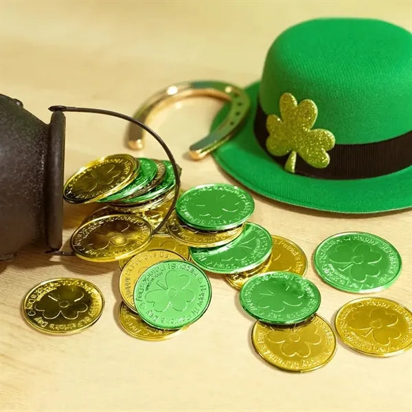 St. Patrick's Day Shamrock Coins Lucky Gold Party Favors