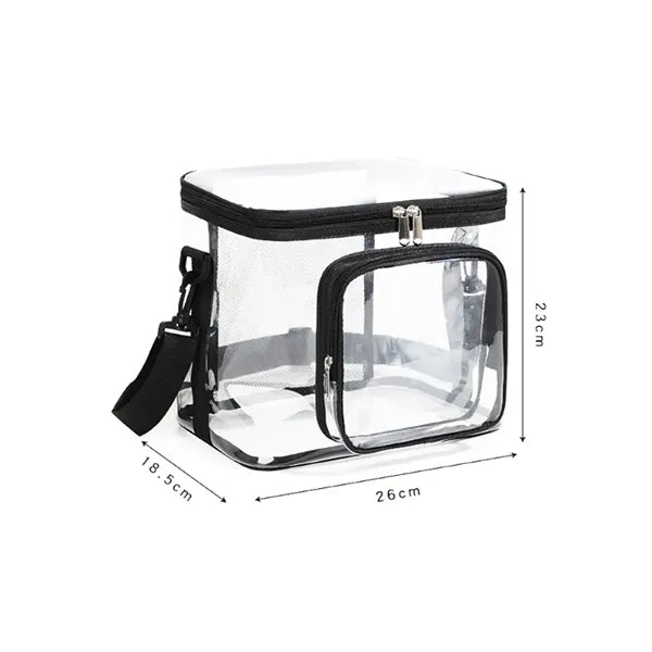10L Durable Clear Crossbody Bag for Lunch