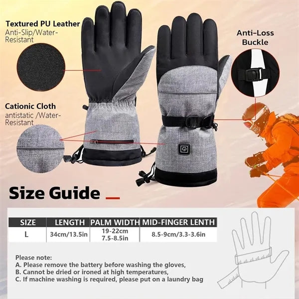 Rechargeable Waterproof Electric Heating Gloves