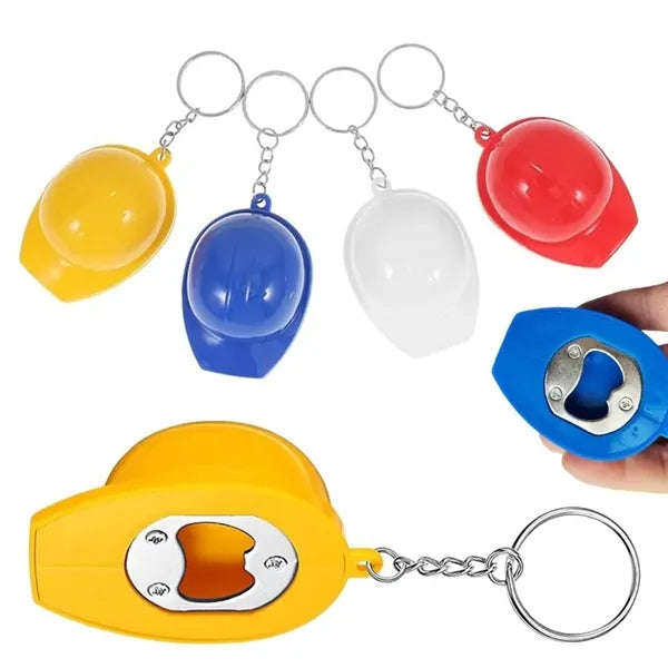 Mini Hard Hat Bottle Opener Keychain