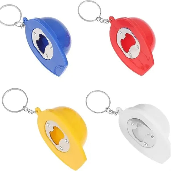 Mini Hard Hat Bottle Opener Keychain