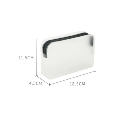 Clear TPU Double Zipper Cosmetic Bag