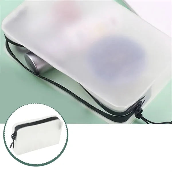 Clear TPU Double Zipper Cosmetic Bag