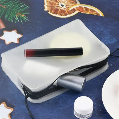 Clear TPU Double Zipper Cosmetic Bag