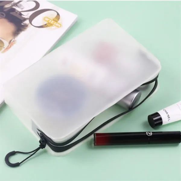 Clear TPU Double Zipper Cosmetic Bag