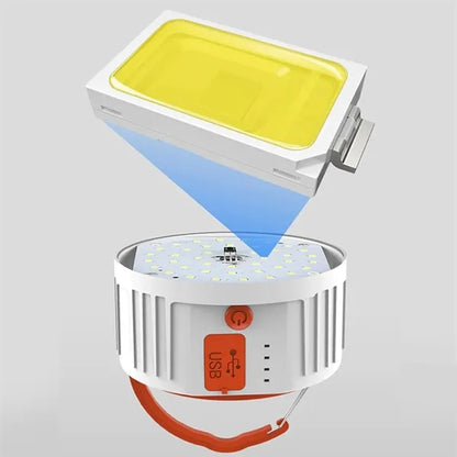 Solar Camping Lantern with LED Light and USB Charging