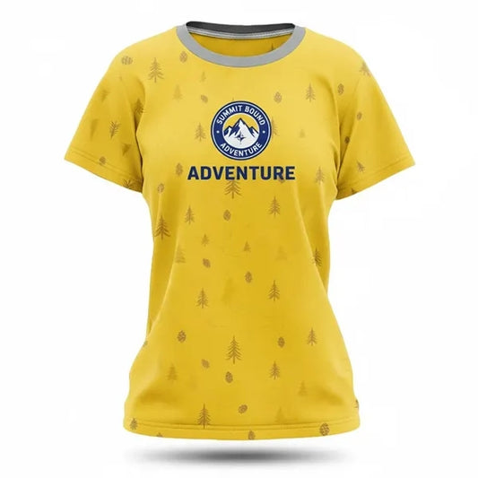 Women's Sublimated 125G Waffle Grid Short Sleeve T-Shirt