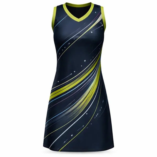 Women's Poly Spandex Netball Dress (Full Color)