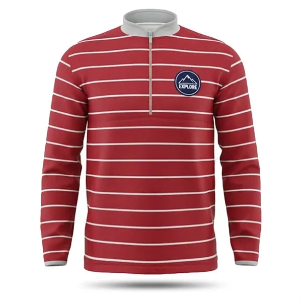 Unisex Full Color Silk Feel Quarter Zip Pullover