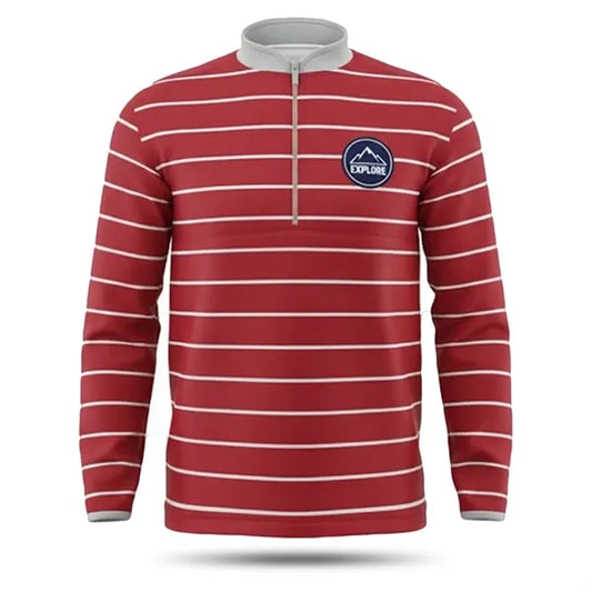 Unisex Full Color Silk Feel Quarter Zip Pullover