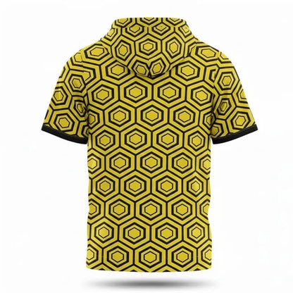 Sublimated Upf Drifit Short Sleeve Hooded T Shirt Unisex