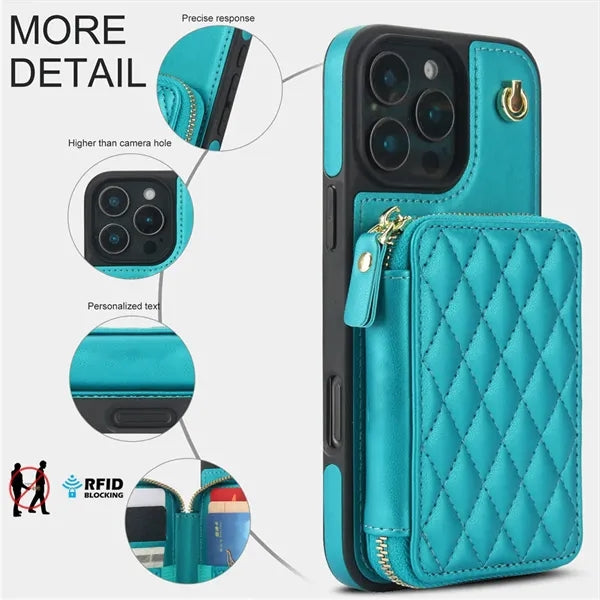 Zipper Wallet Phone Protective Case