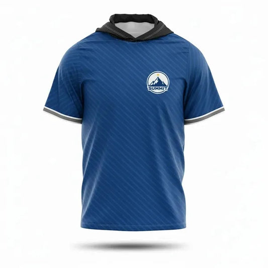 Men's UPF Mesh Short Sleeve Hooded T-Shirt Sublimated