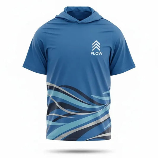 Sublimated Spun Polyester Short Sleeve Hoodie (Unisex)