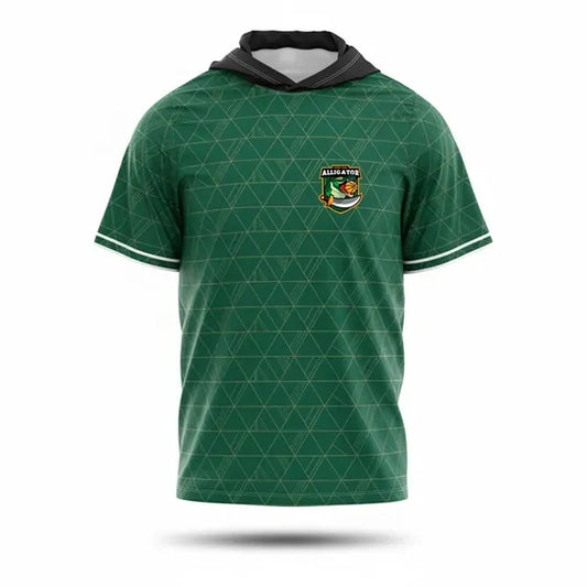 Short Sleeve Upf Mesh Hooded T Shirt Unisex