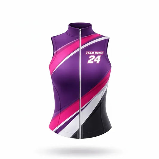 Women's Fitted Full Zip Cropped Golf Vest (Sublimated)