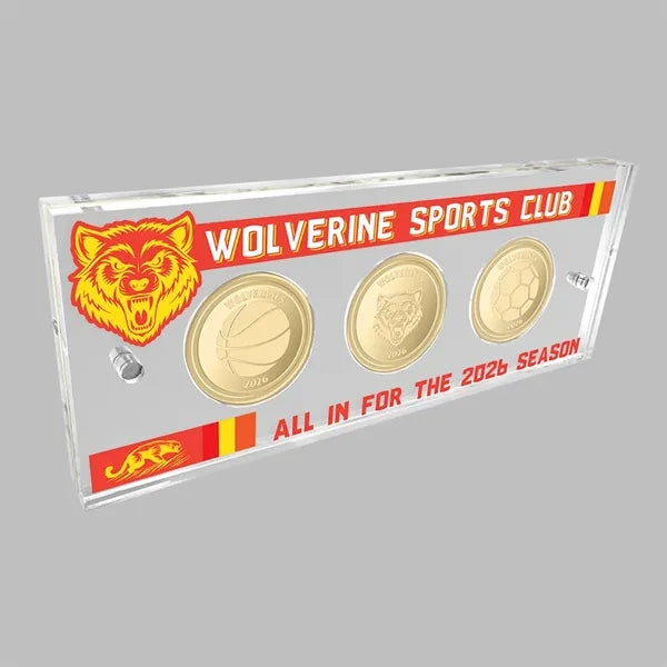 Acrylic Coin Display / Holder Vibrant UV color
