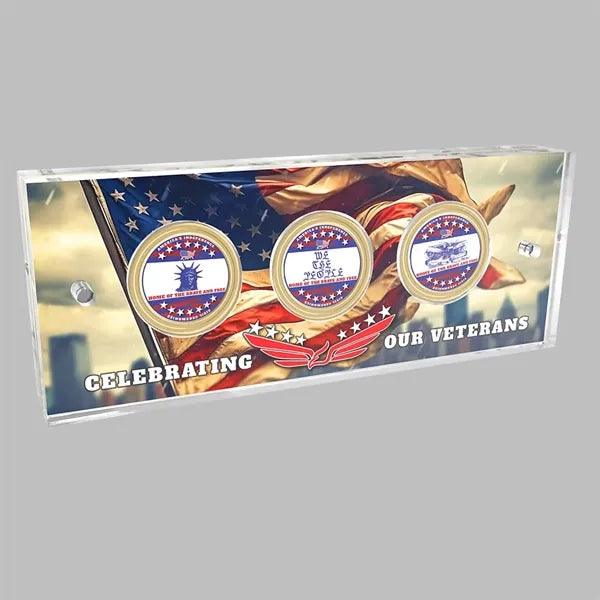 Acrylic Coin Display / Holder Full Bleed Color