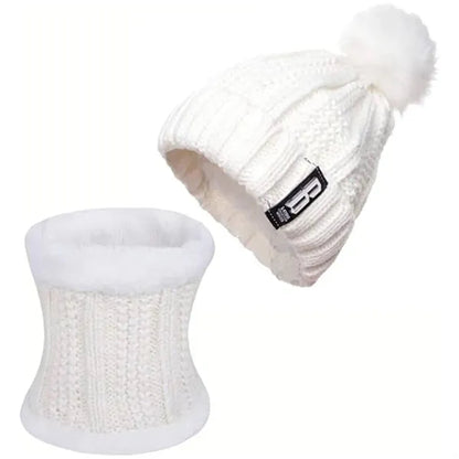 Warm Knit Hat and Scarf Set