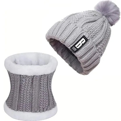 Warm Knit Hat and Scarf Set