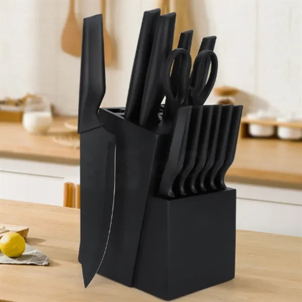 Kitchen Knife Set w/ Wooden Holder