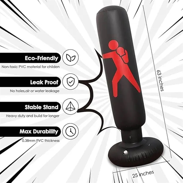 Custom Inflatable Standing Punch Bag Tumbler Boy