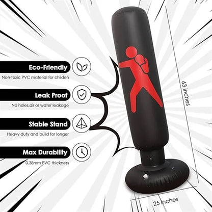 Custom Inflatable Standing Punch Bag Tumbler Boy
