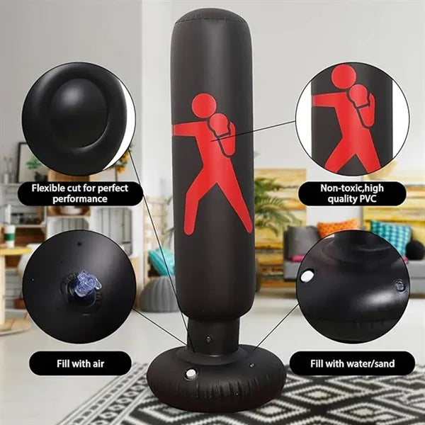 Custom Inflatable Standing Punch Bag Tumbler Boy