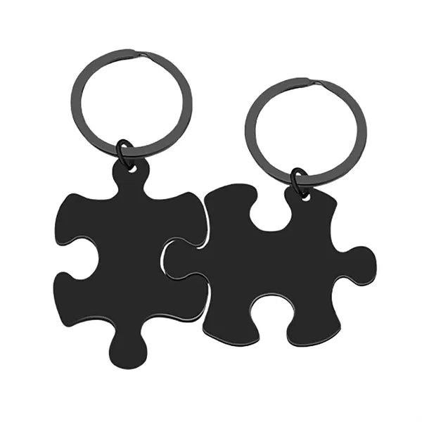 Stainless Steel Puzzle Shaped Key Chain