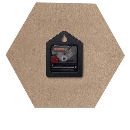 Wooden Hexagonal Wall Clock