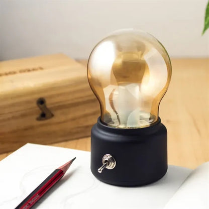 Portable Retro USB Rechargeable LED Bulb Night Light